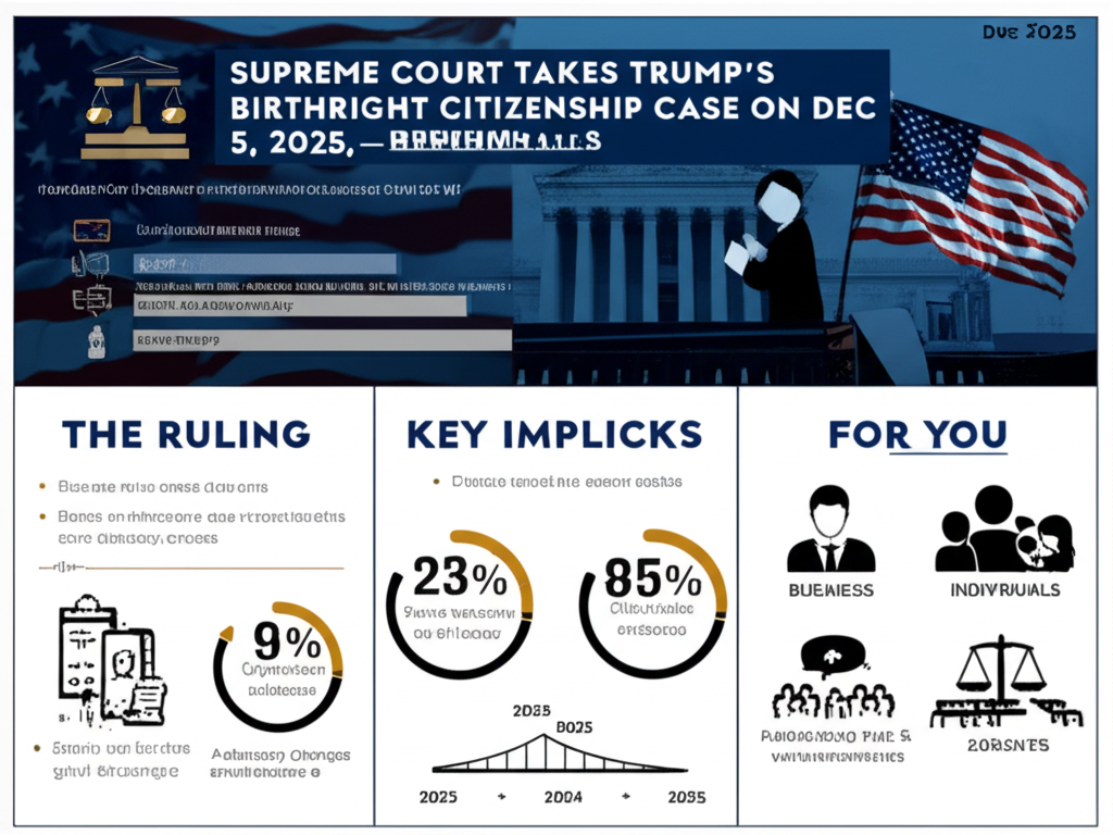 Supreme Court Takes Trump's Birthright Citizenship Case on Dec 5, 2025 — Dec 24, 2025, 7:50 PM - Key Statistics