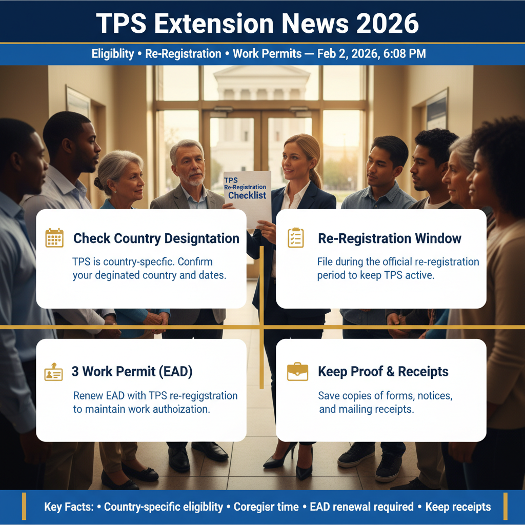 TPS Extension News 2026: Eligibility, Re-Registration & Work Permits — Feb 2, 2026, 6:08 PM - Key Statistics