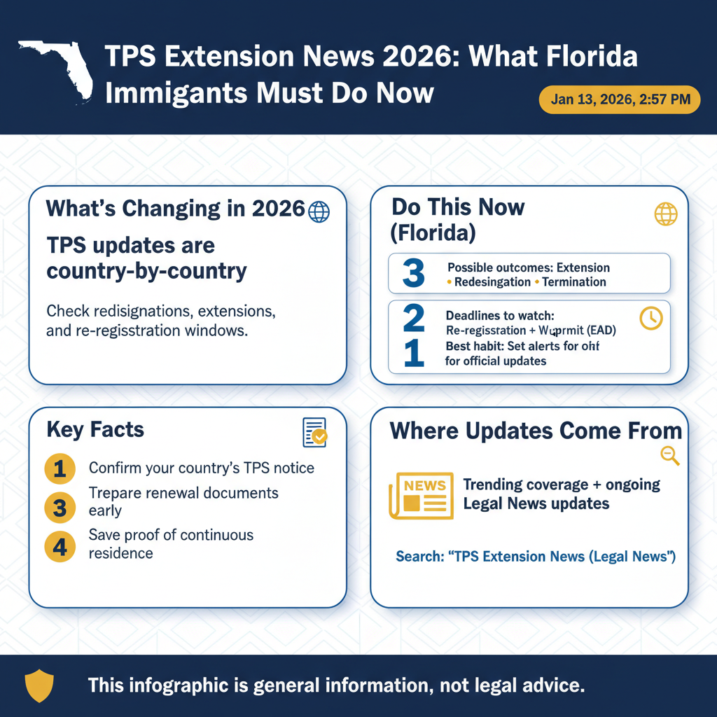 TPS 2026: Extensión, Reinscripción y Permiso de Trabajo en Florida - Key Statistics
