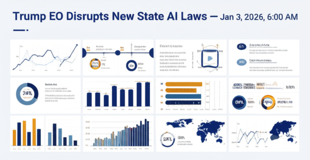Orden Ejecutiva de Trump Interrumpe Nuevas Leyes Estatales sobre IA — 3 de enero de 2026, 6:00 AM - Key Statistics