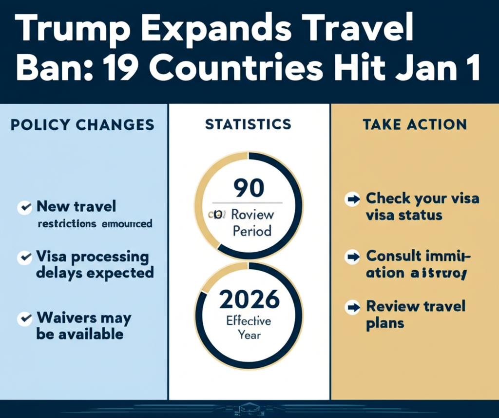 Trump Expands Travel Ban: 19 Countries Hit Jan 1 — Jan 6, 2026, 10:43 PM - Key Statistics