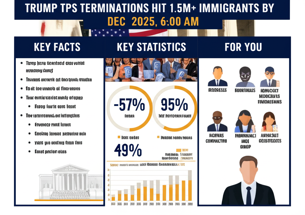 Terminaciones de TPS de Trump Afectan a 1.5M+ Inmigrantes en Diciembre de 2025 - Key Statistics