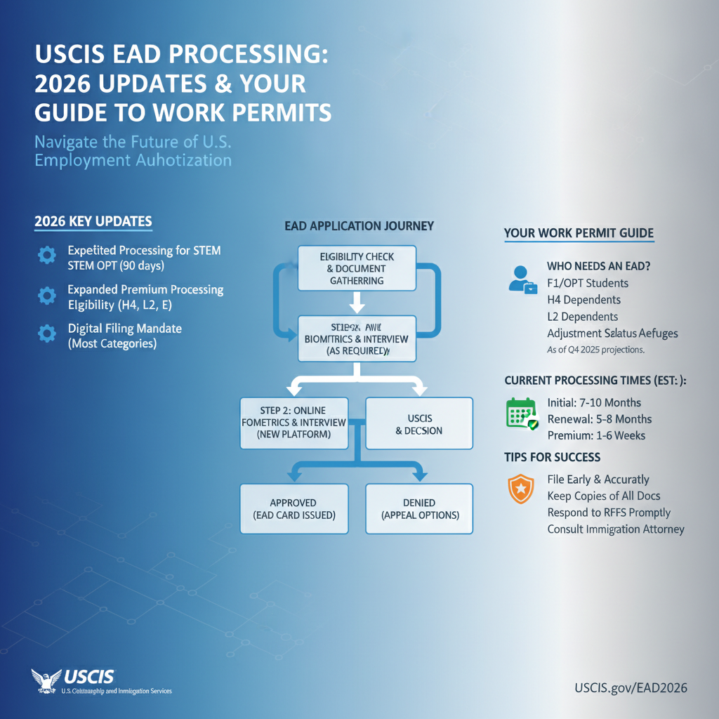 Permisos de Trabajo USCIS 2026: Guía EAD para Florida - Key Statistics