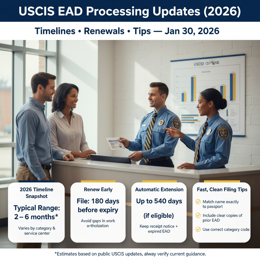 USCIS EAD Processing Updates (2026): Timelines, Renewals & Tips — Jan 30, 2026, 3:03 PM - Key Statistics