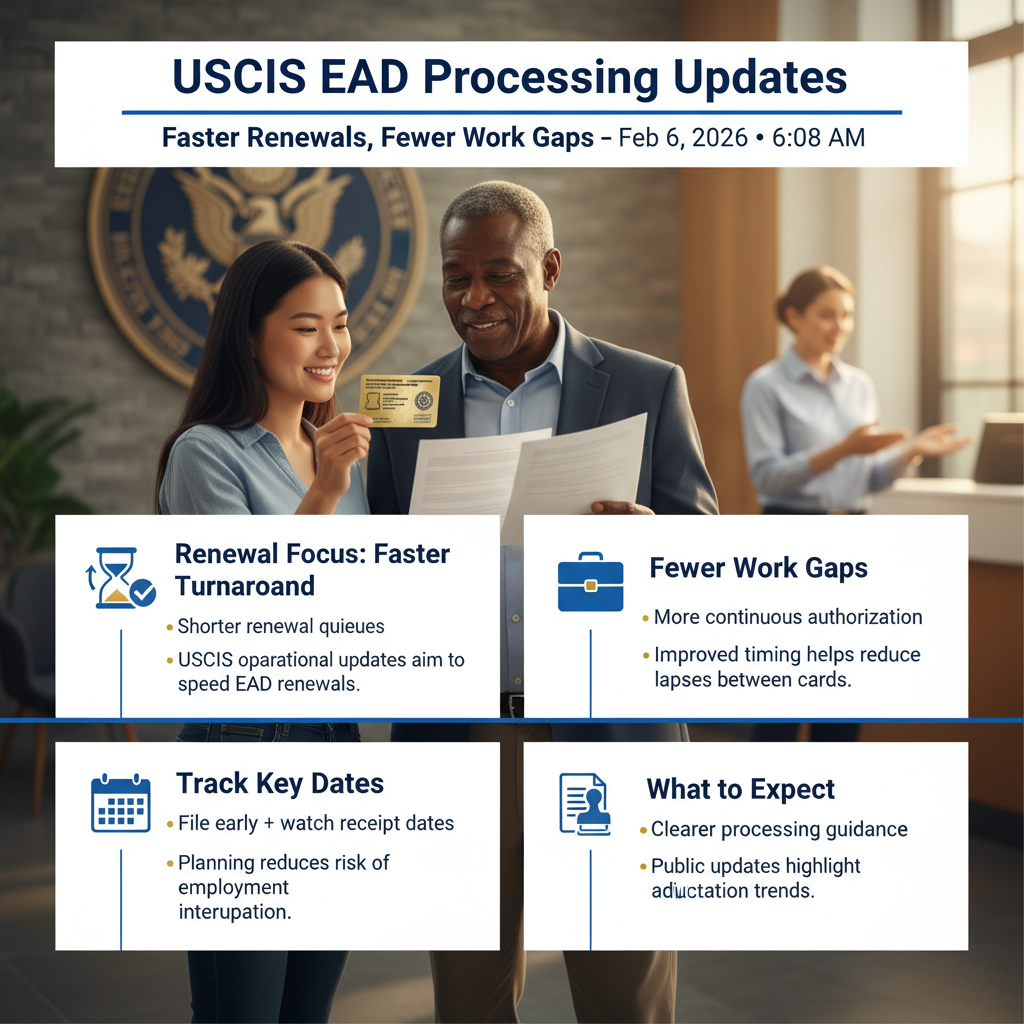USCIS acelera renovaciones de EAD: evite brechas laborales en 2026 - Key Statistics