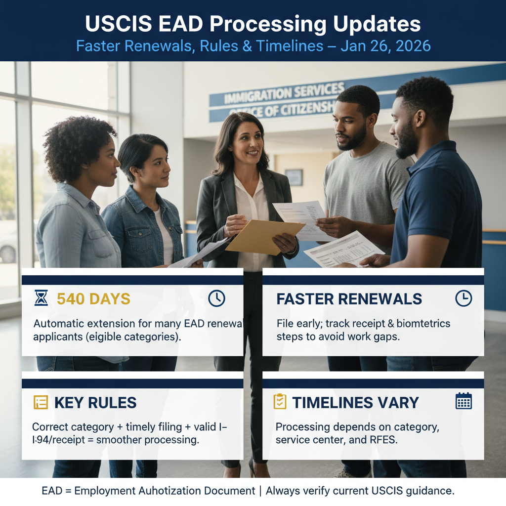 Actualización USCIS 2026: EAD más rápido, renovaciones y plazos - Key Statistics