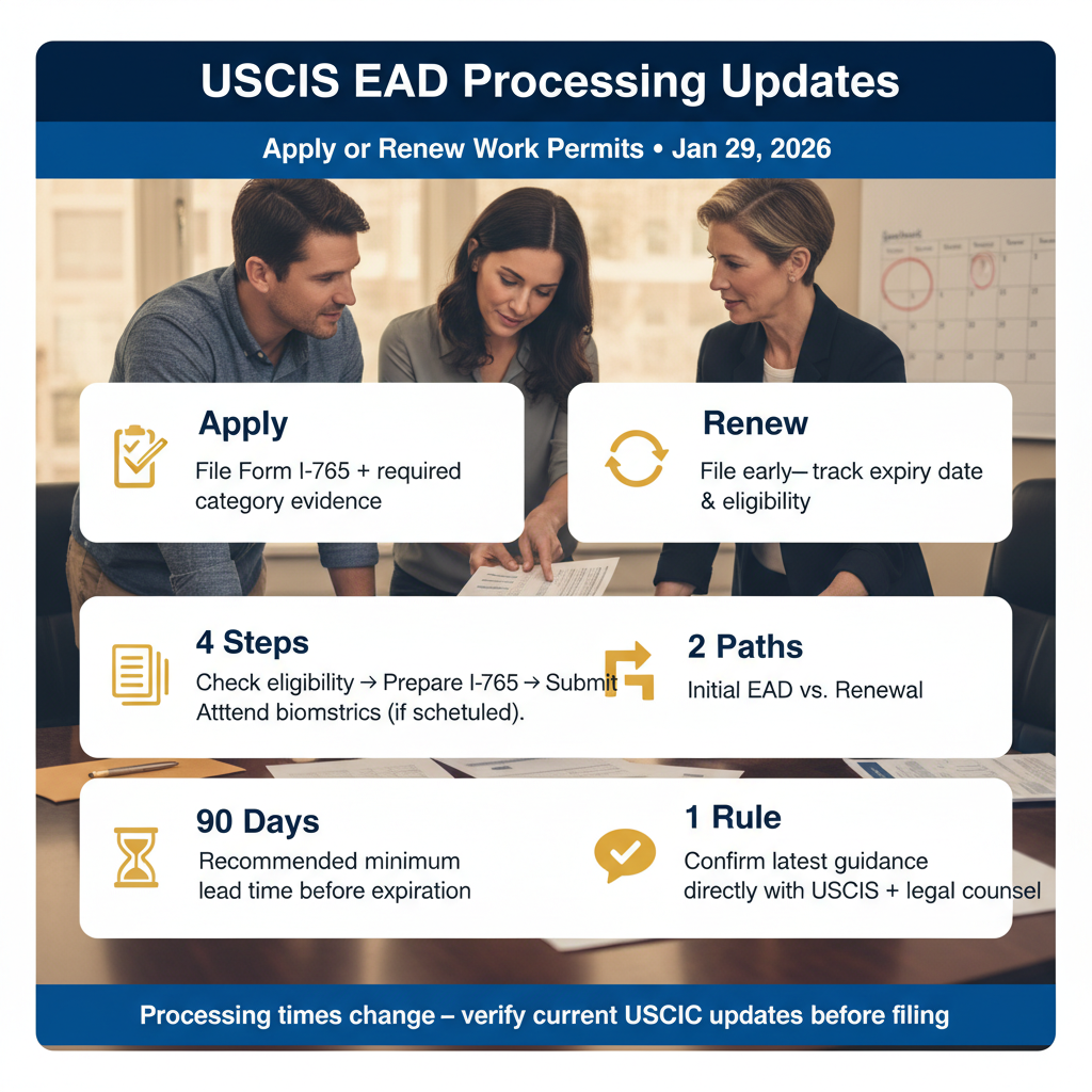 Actualización USCIS 2026: Cómo Solicitar o Renovar el Permiso de Trabajo (EAD) - Key Statistics