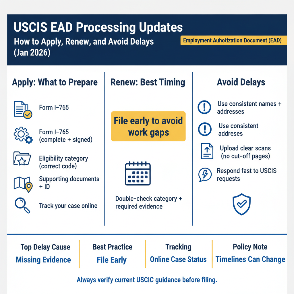 Cambios de USCIS en EAD 2026: Solicitar, Renovar y Evitar Retrasos - Key Statistics