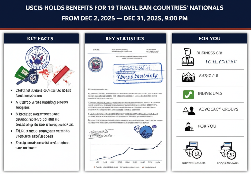 USCIS Holds Benefits for 19 Travel Ban Countries' Nationals from Dec 2, 2025 — Dec 31, 2025, 9:00 PM - Key Statistics
