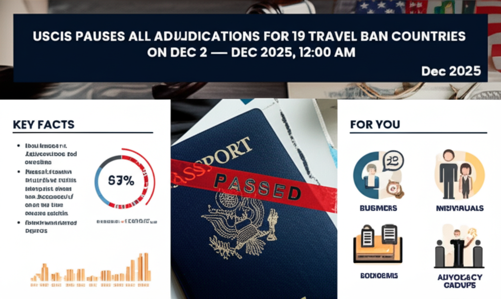 USCIS Pauses All Adjudications for 19 Travel Ban Countries on Dec 2 — Dec 25, 2025, 12:00 AM - Key Statistics
