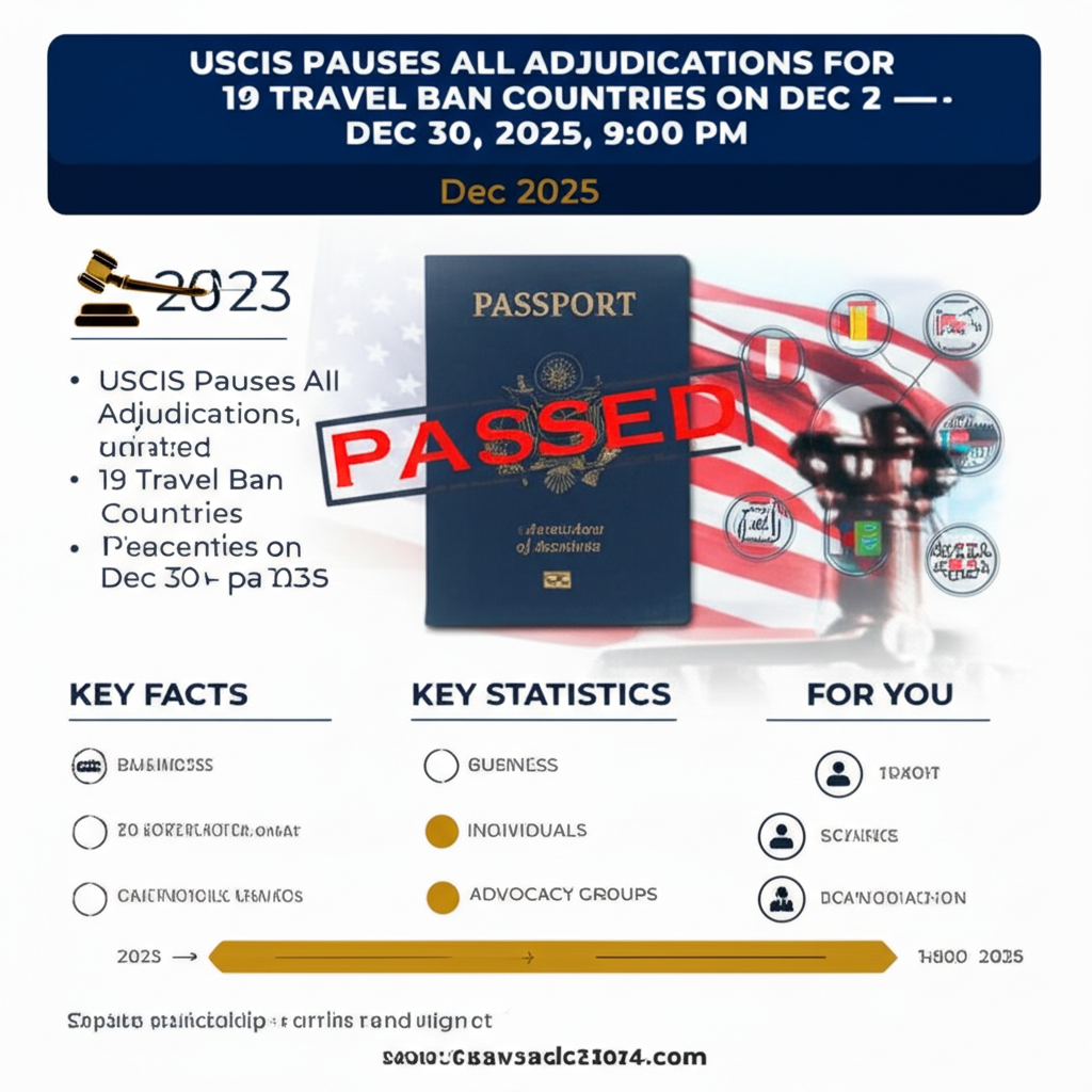 USCIS Pauses All Adjudications for 19 Travel Ban Countries on Dec 2 — Dec 30, 2025, 9:00 PM - Key Statistics