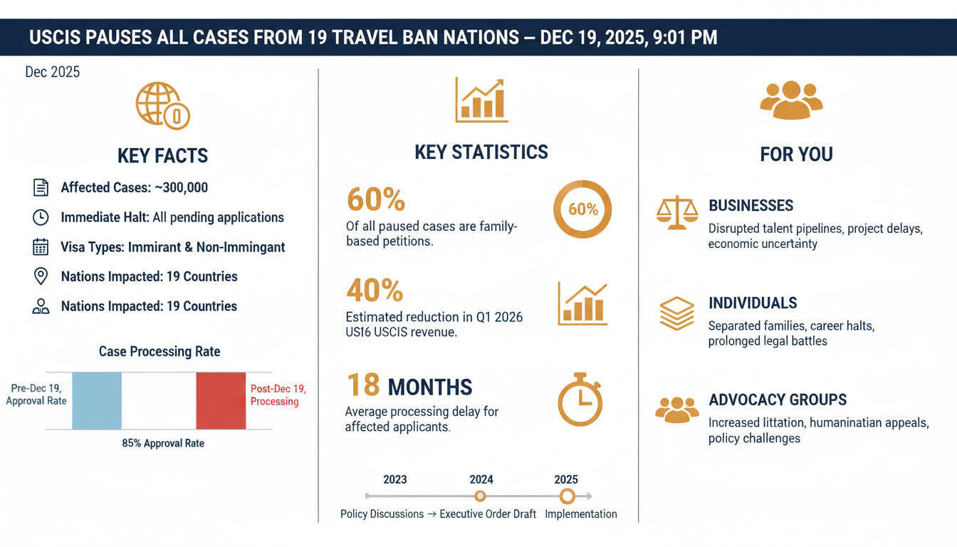 USCIS Pauses All Cases from 19 Travel Ban Nations — Dec 19, 2025, 9:01 PM - Key Statistics