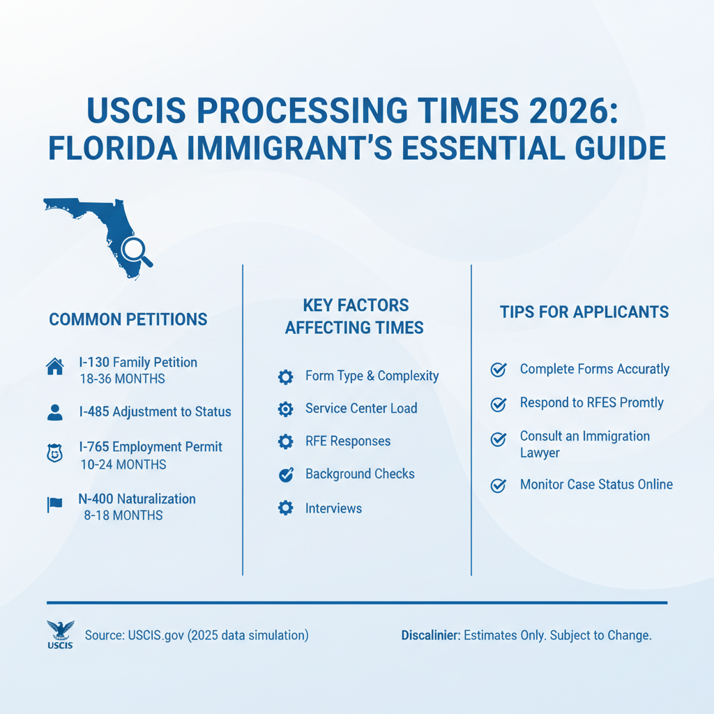 Tiempos de Procesamiento USCIS 2026: Guía Esencial para Inmigrantes en Florida - Key Statistics