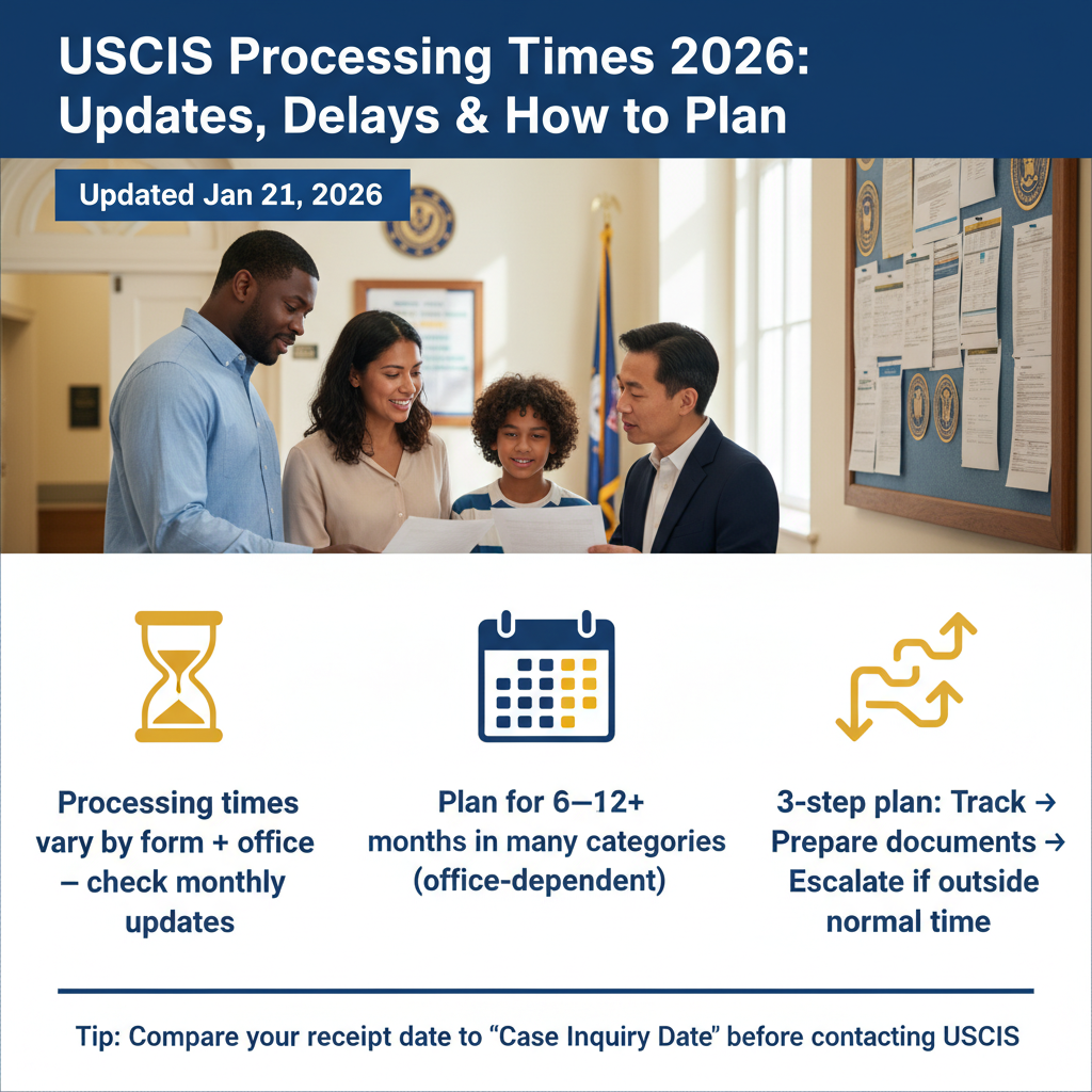 USCIS Processing Times 2026: Updates, Delays, and How to Plan — Jan 21, 2026, 12:03 AM - Key Statistics