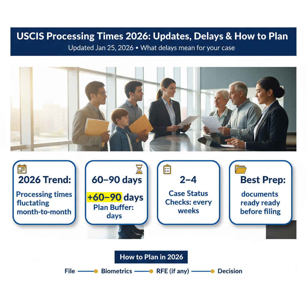 USCIS Processing Times 2026: Updates, Delays, and How to Plan — Jan 25, 2026, 3:02 PM - Key Statistics