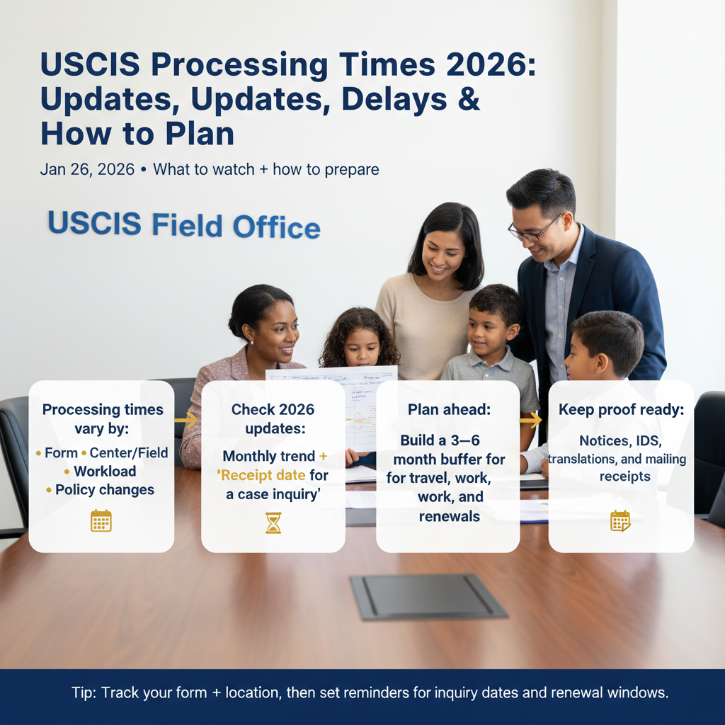 USCIS Processing Times 2026: Updates, Delays, and How to Plan — Jan 26, 2026, 3:08 PM - Key Statistics