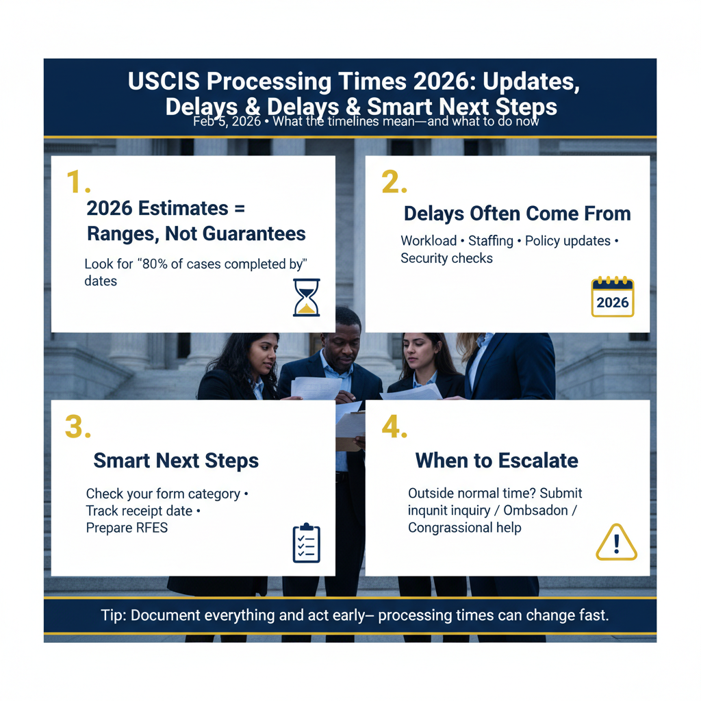 USCIS Processing Times 2026: Updates, Delays, and Smart Next Steps — Feb 5, 2026, 6:19 PM - Key Statistics