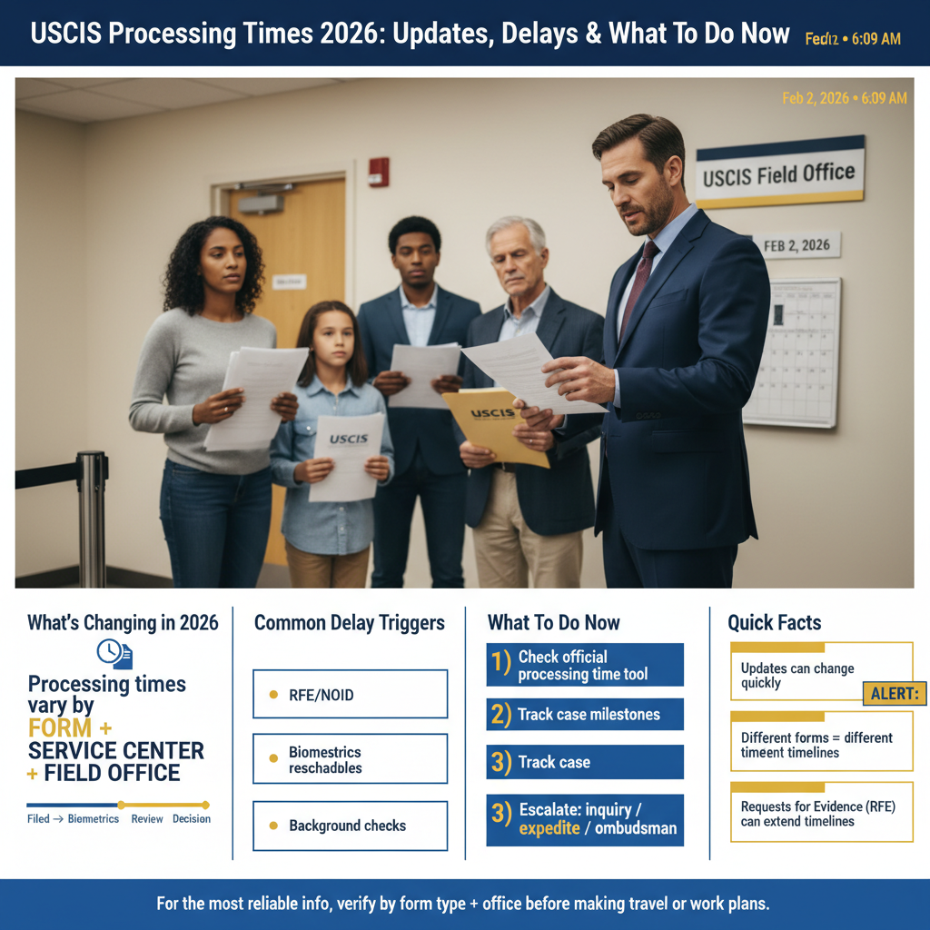 USCIS Processing Times 2026: Updates, Delays, and What to Do Now — Feb 2, 2026, 6:09 AM - Key Statistics