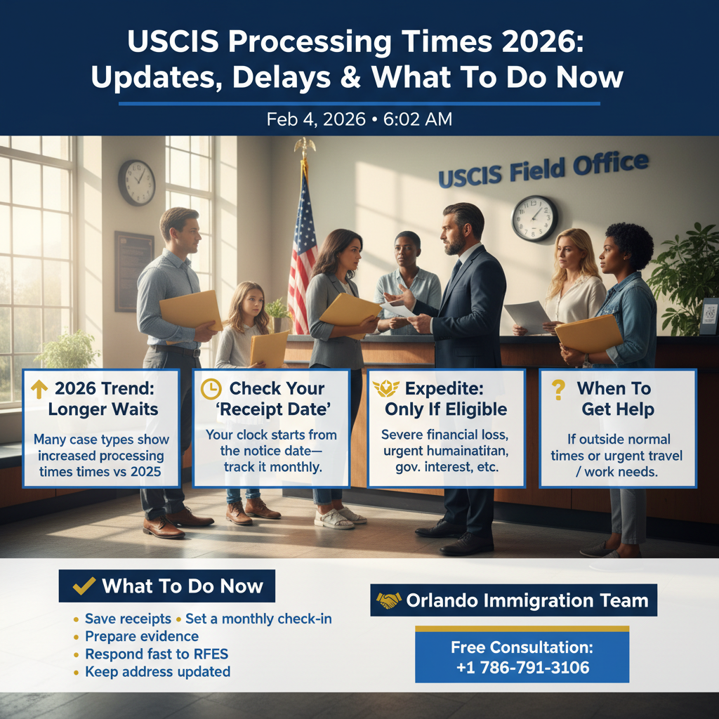 USCIS Processing Times 2026: Updates, Delays, and What to Do Now — Feb 4, 2026, 6:02 AM - Key Statistics