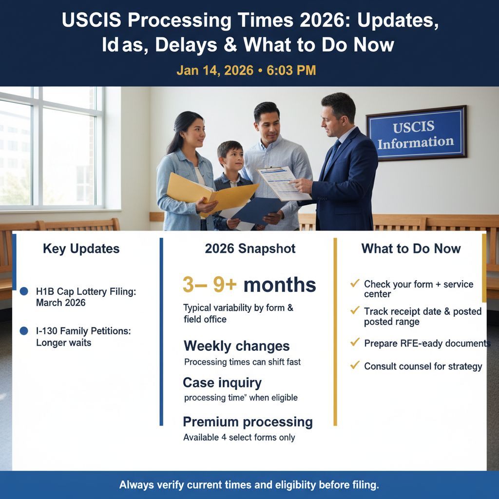 Tiempos de Procesamiento USCIS 2026: Cambios, Retrasos y Qué Hacer - Key Statistics