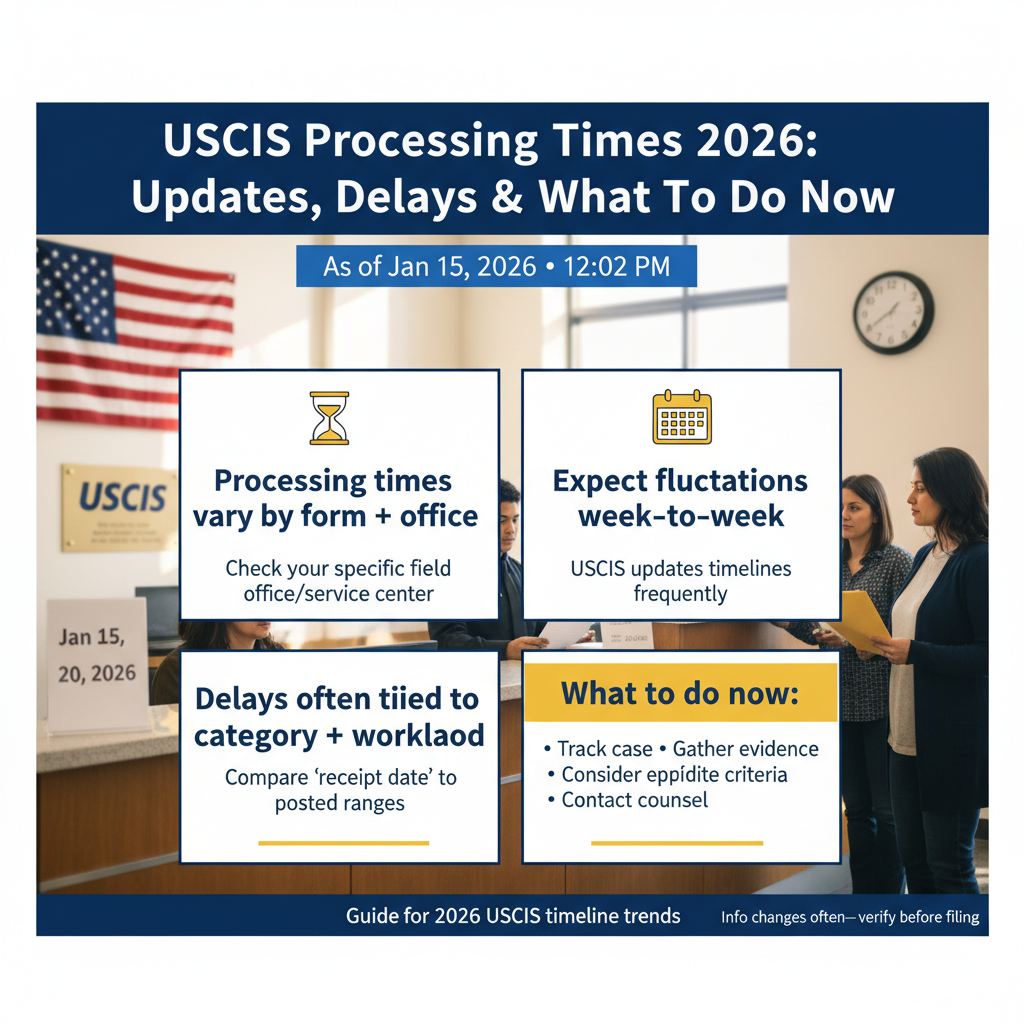 USCIS Processing Times 2026: Updates, Delays, and What to Do Now — Jan 15, 2026, 12:02 PM - Key Statistics