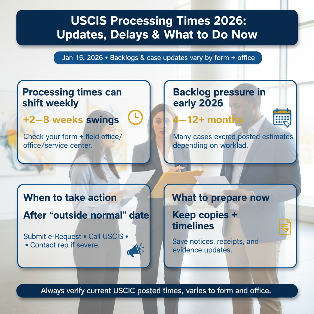 USCIS Processing Times 2026: Updates, Delays, and What to Do Now — Jan 15, 2026, 6:02 PM - Key Statistics