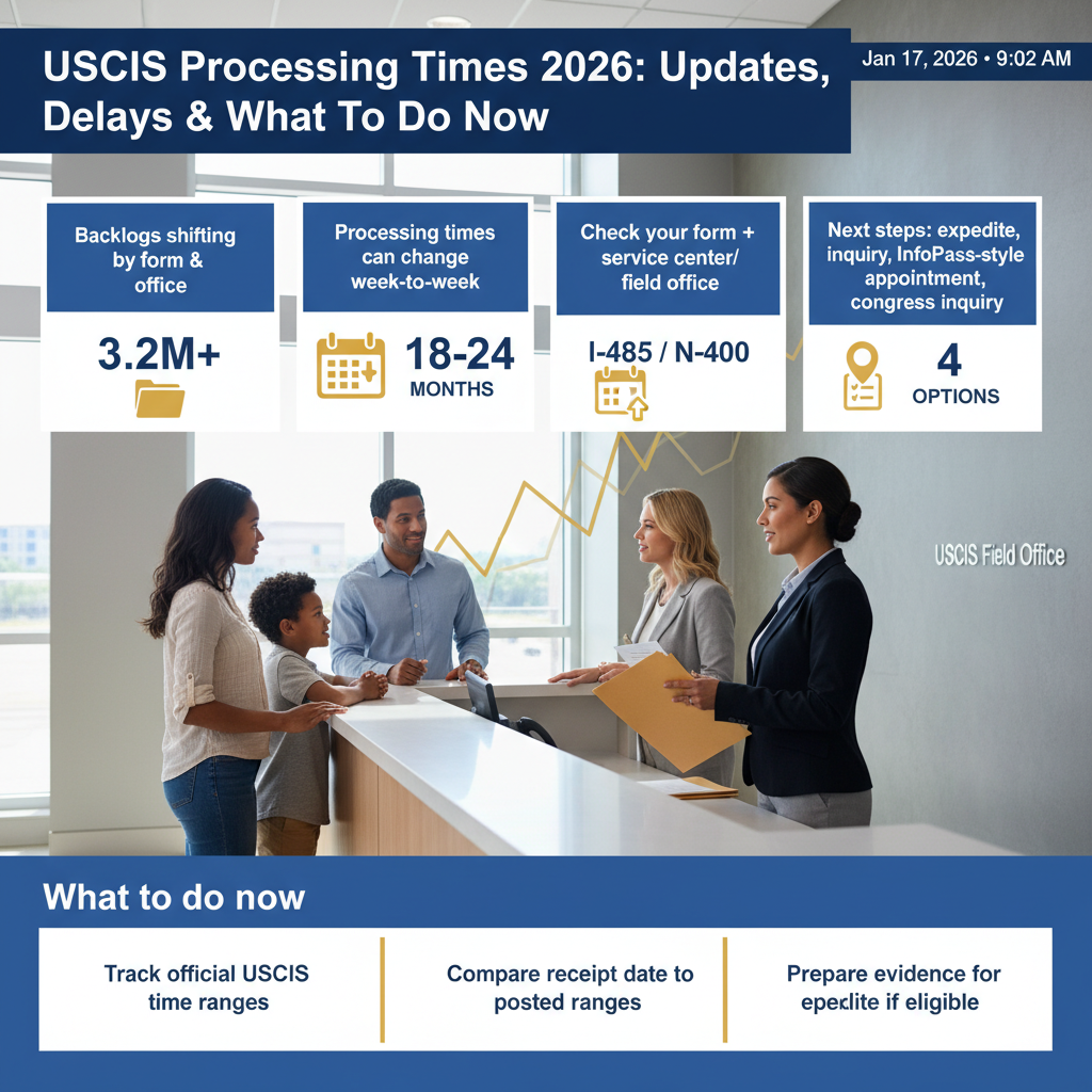 Tiempos de Procesamiento USCIS 2026: Cambios, Retrasos y Qué Hacer - Key Statistics
