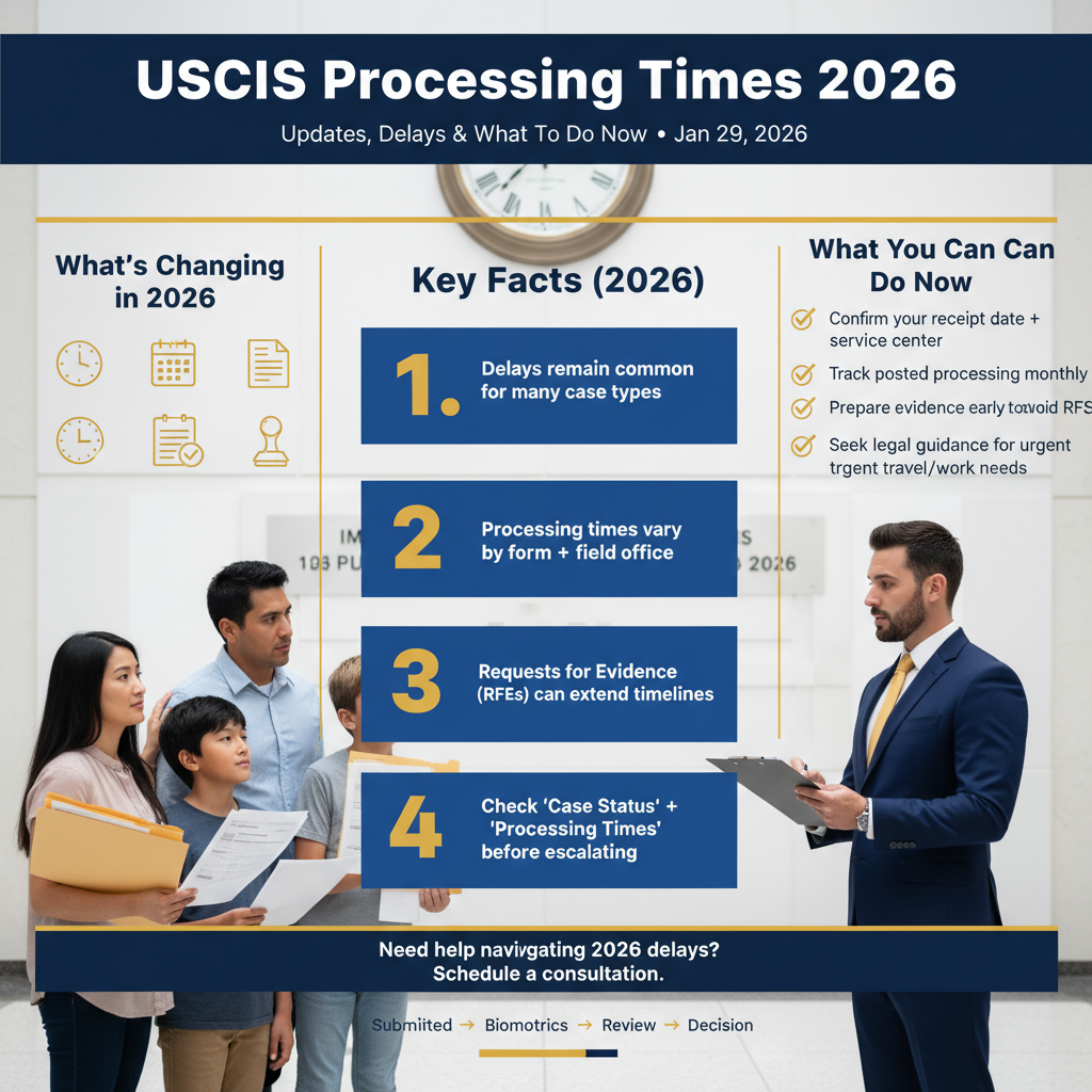 Tiempos de USCIS 2026: Cambios, Retrasos y Qué Hacer Hoy - Key Statistics