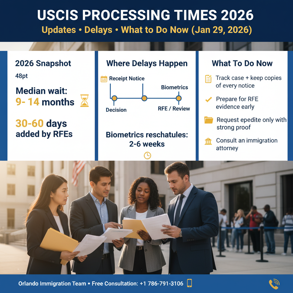Tiempos de Procesamiento USCIS 2026: Cambios, Retrasos y Qué Hacer - Key Statistics