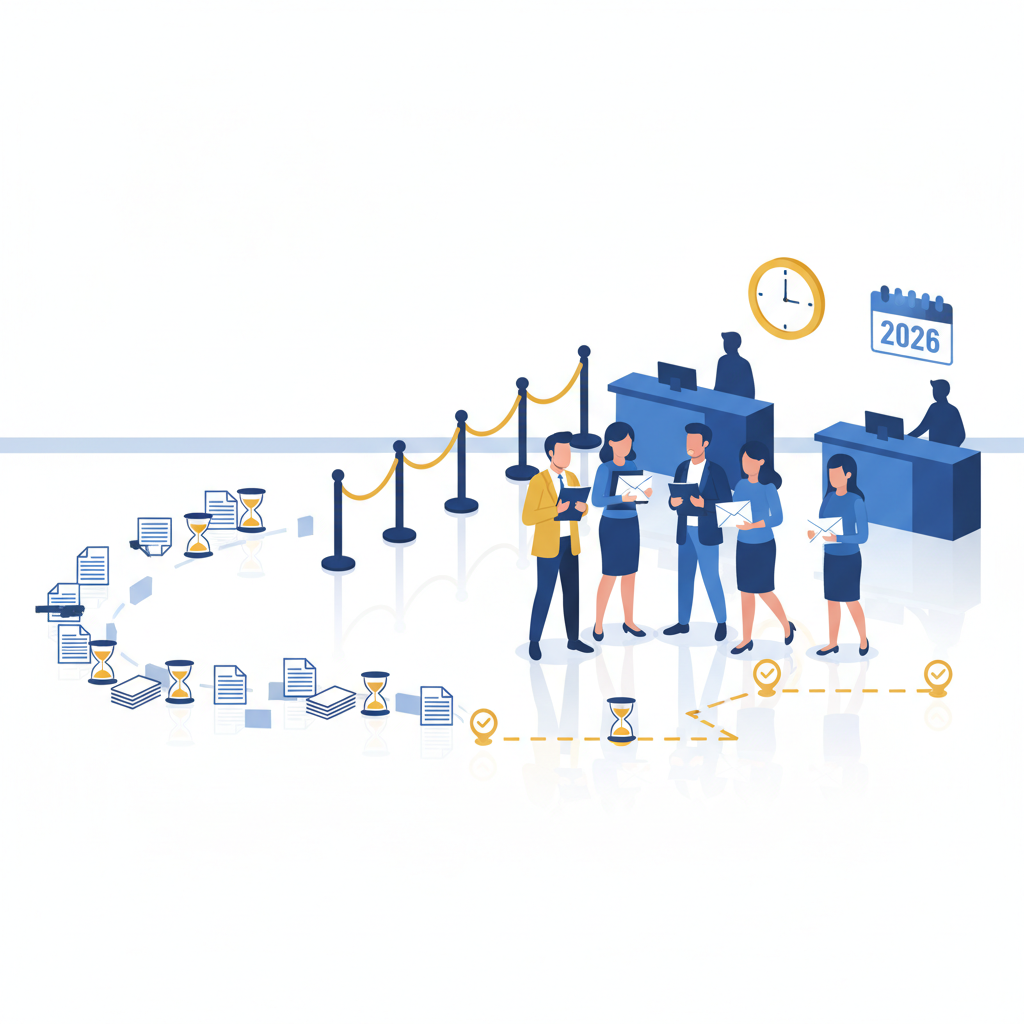 Tiempos de Procesamiento USCIS 2026: Cambios, Retrasos y Planificación - Concept