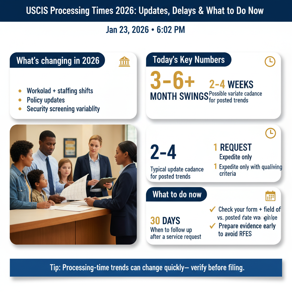 Tiempos de Procesamiento USCIS 2026: Cambios, Retrasos y Qué Hacer - Key Statistics