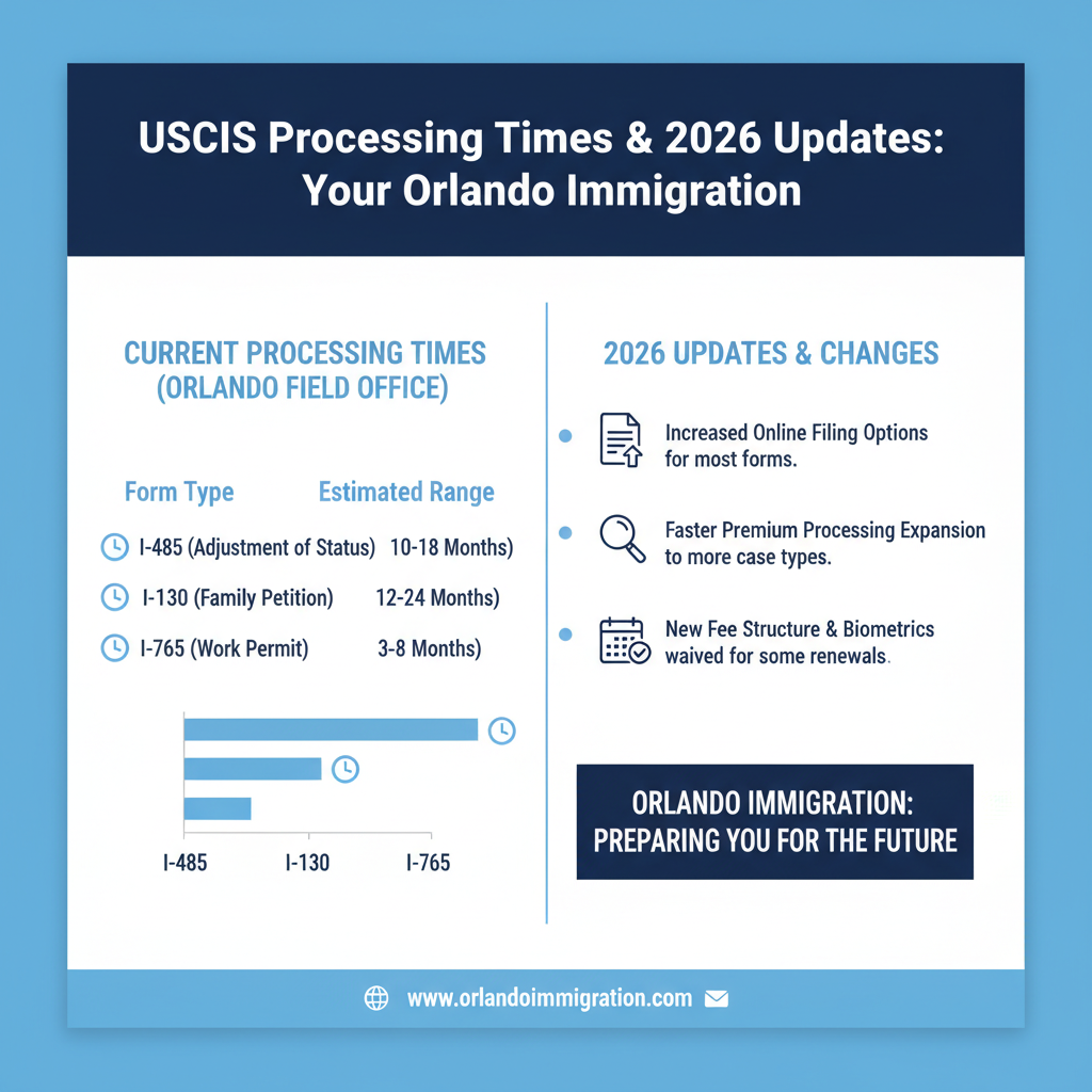 Tiempos de Procesamiento USCIS 2026: Guía Imigrar Orlando - Key Statistics
