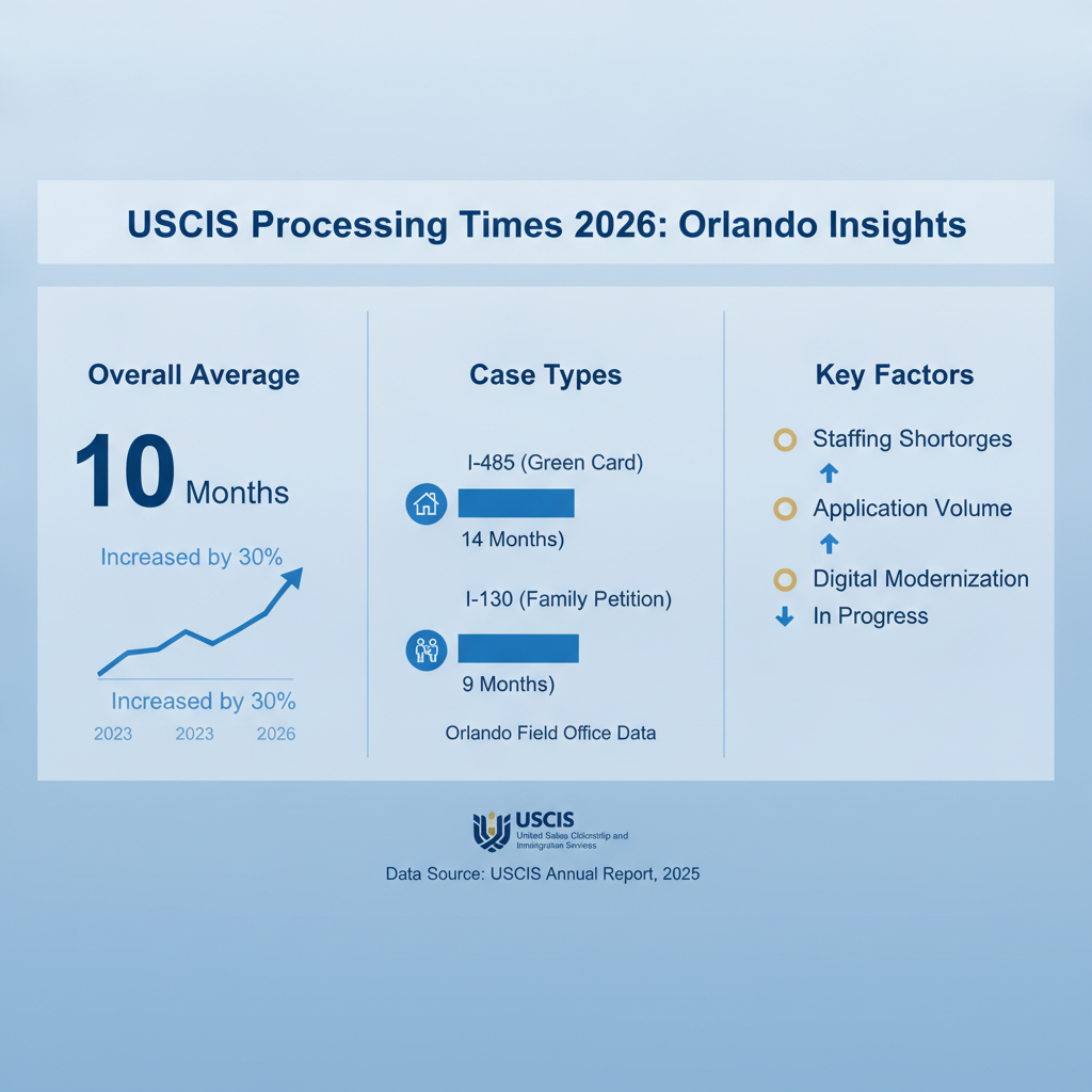 Tiempos de Procesamiento USCIS 2026: Guía para Inmigrantes en Florida - Key Statistics