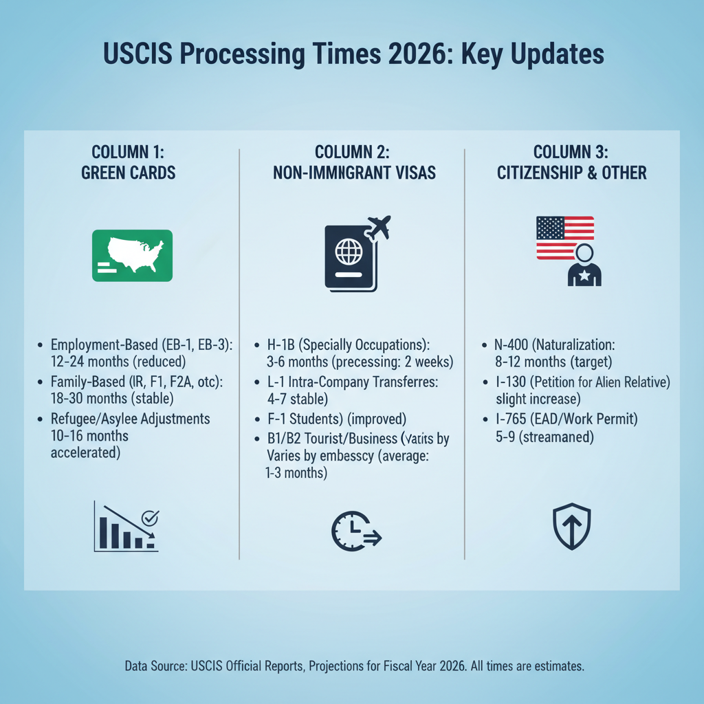 Tiempos de Procesamiento USCIS 2026: Su Guía Experta por Imigrar - Key Statistics