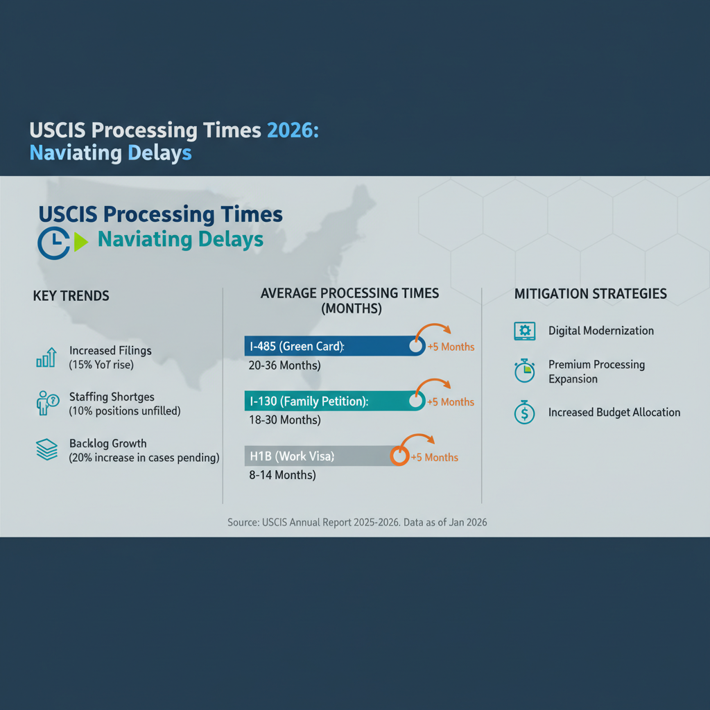 Tiempos de Procesamiento USCIS 2026: Su Guía para Navegar Retrasos - Key Statistics