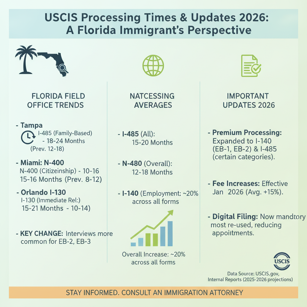 USCIS Processing Times & Updates 2026: A Florida Immigrant's - Key Statistics