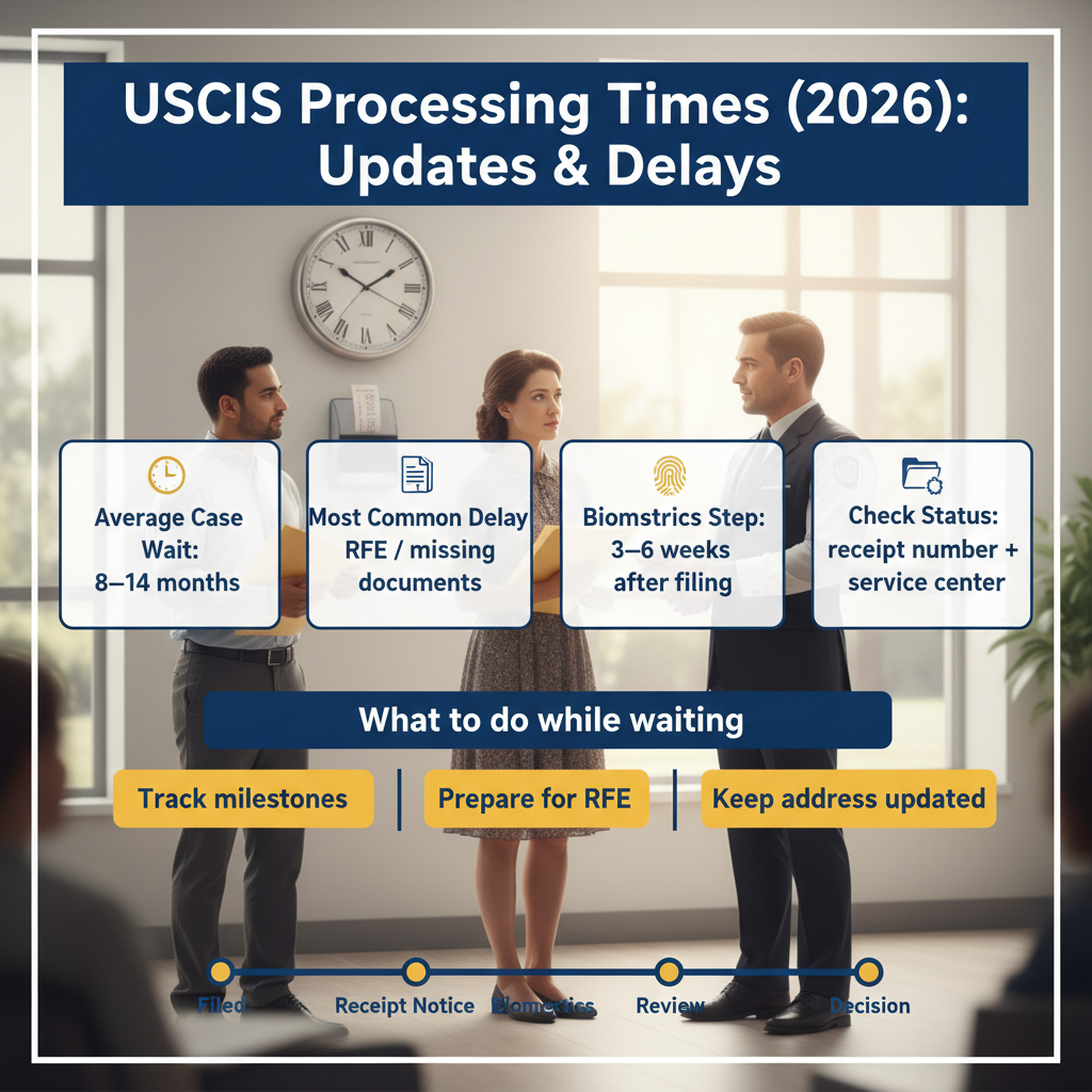 Tiempos de Procesamiento USCIS 2026: Retrasos, Cambios y Qué Hacer - Key Statistics