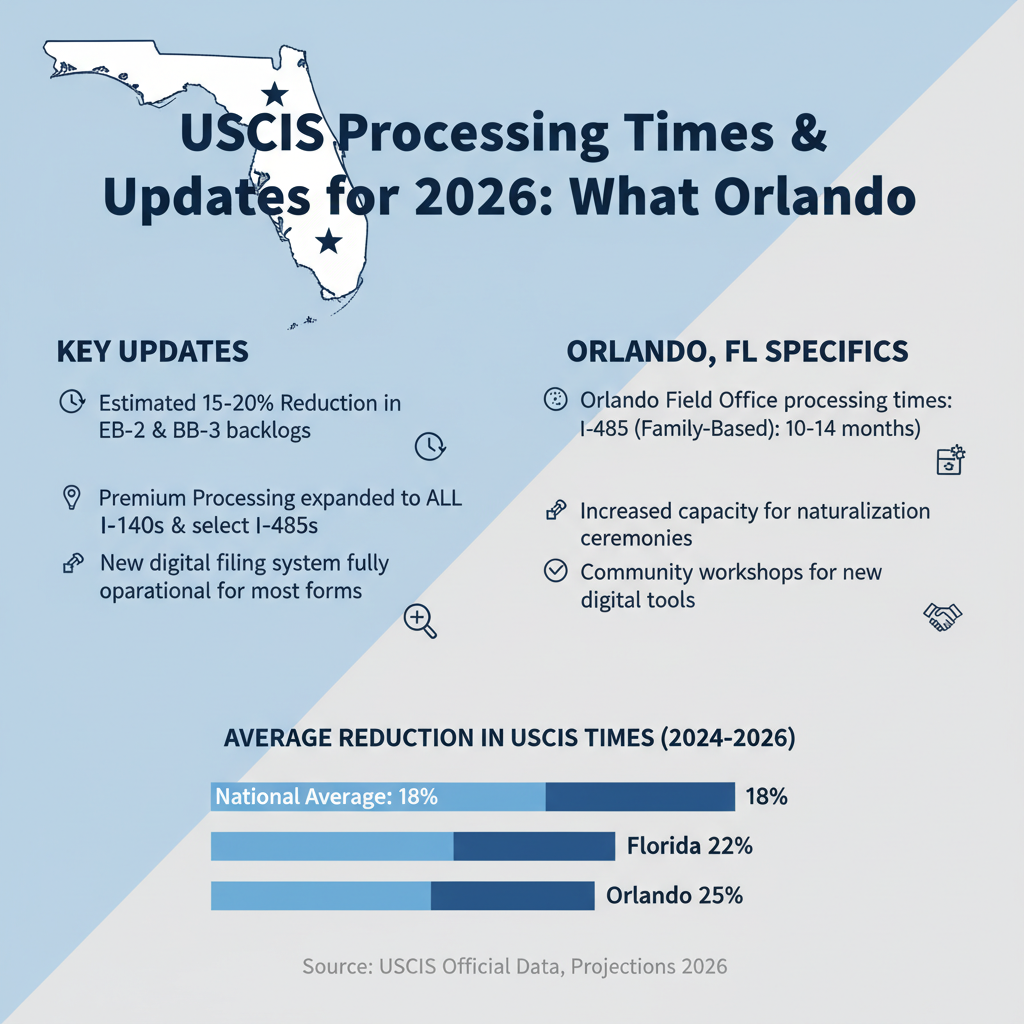 Tiempos de Procesamiento USCIS 2026: Guía para Inmigrantes en Orlando - Key Statistics
