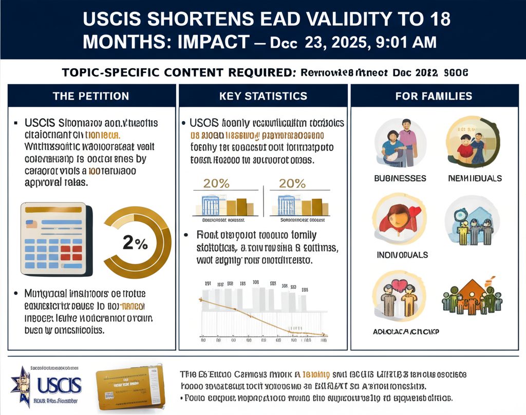 USCIS Shortens EAD Validity to 18 Months: Family Impact — Dec 23, 2025, 9:01 AM - Key Statistics